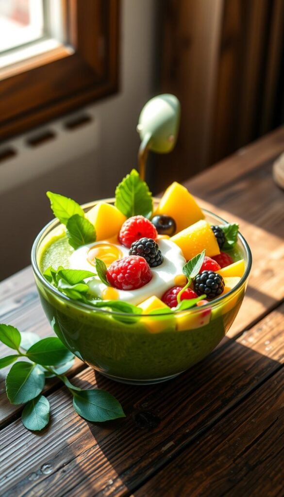 Breakfast smoothie bowl