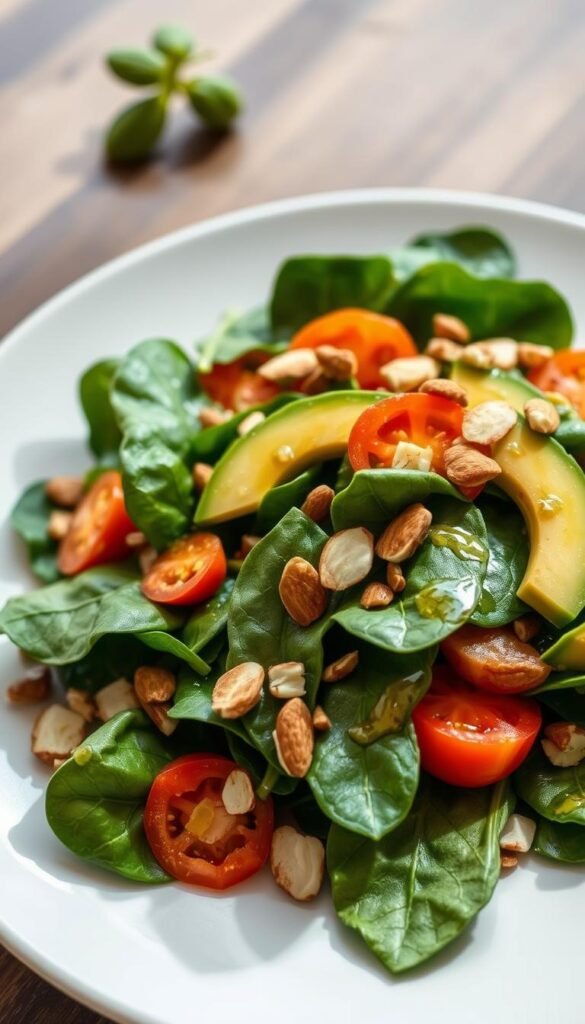 balanced spinach salad