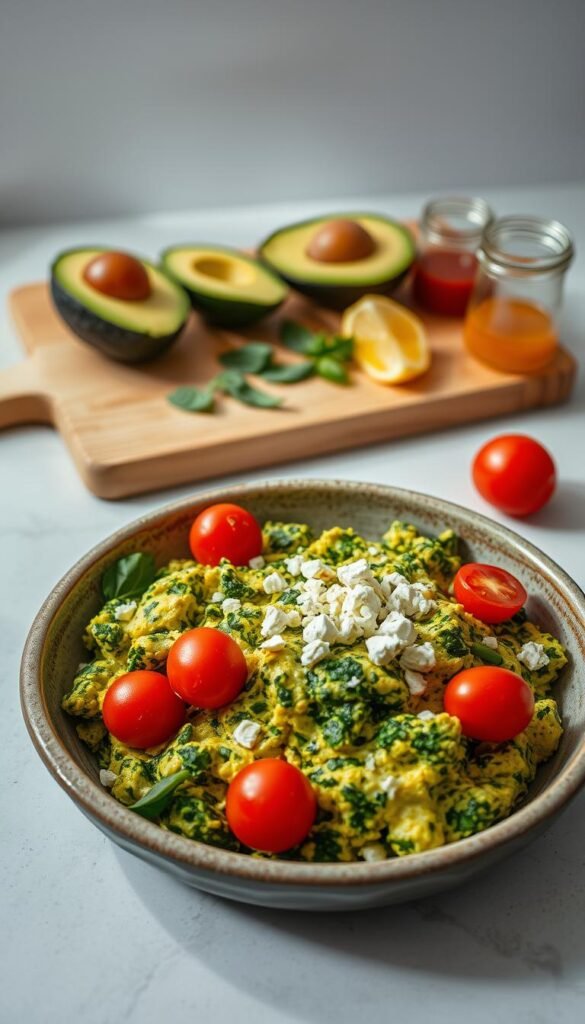 spinach egg scramble variations