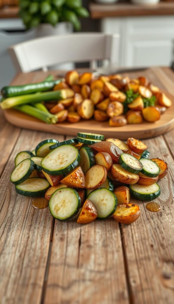 zucchini and potatoes meal prep