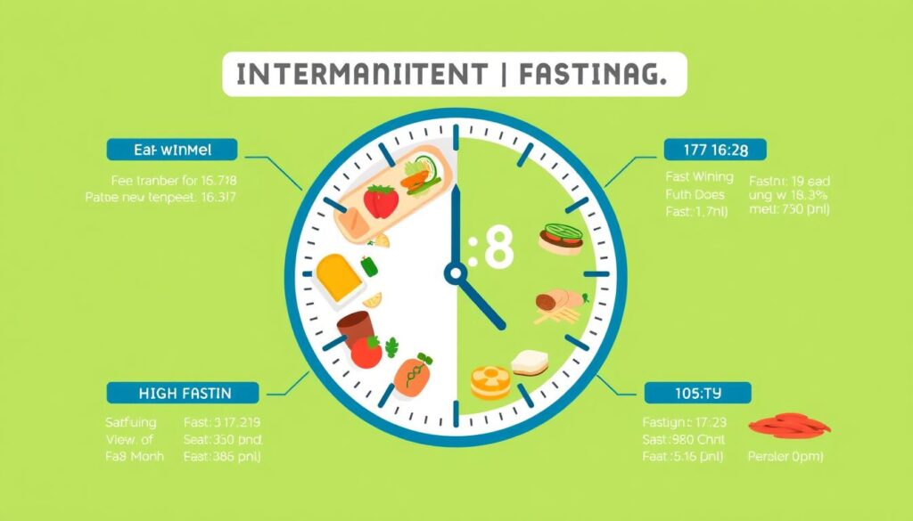 Visual representation of intermittent fasting eating window schedule Visual representation of intermittent fasting eating window schedule