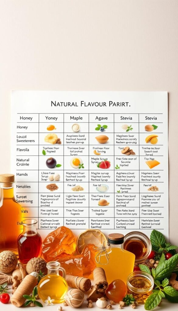natural sweetener flavor pairing chart