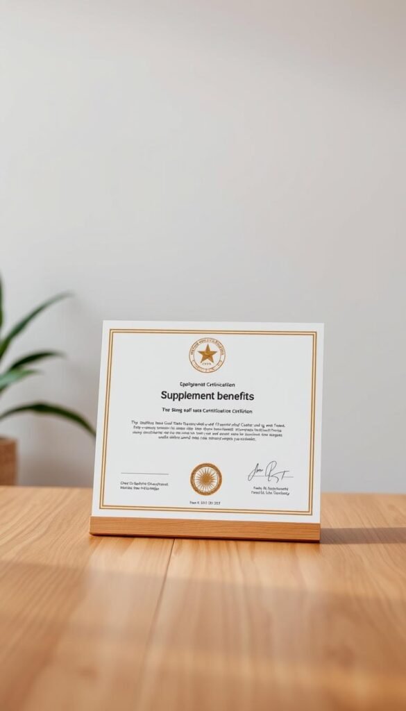 quality supplement benefits certification