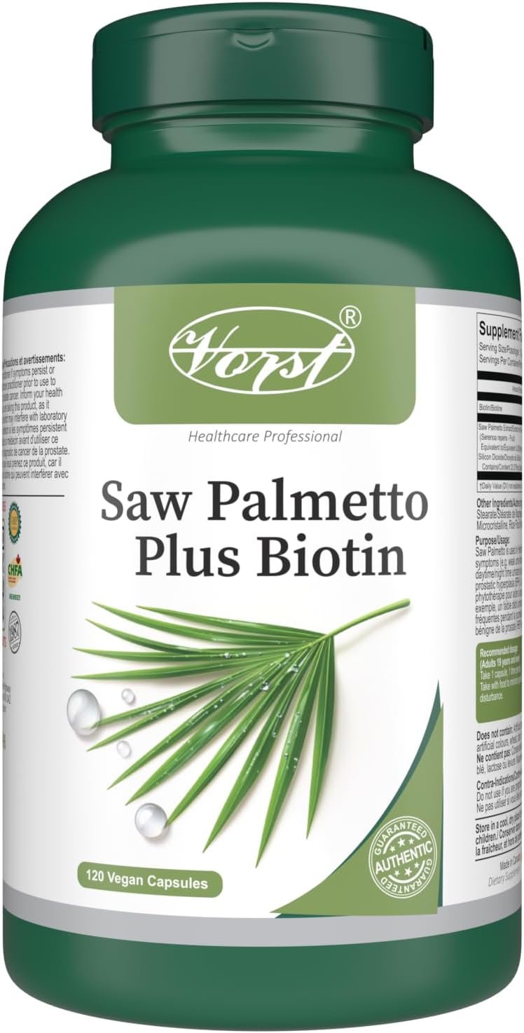 Saw Palmetto Plus Biotin 120 Vegan Capsules