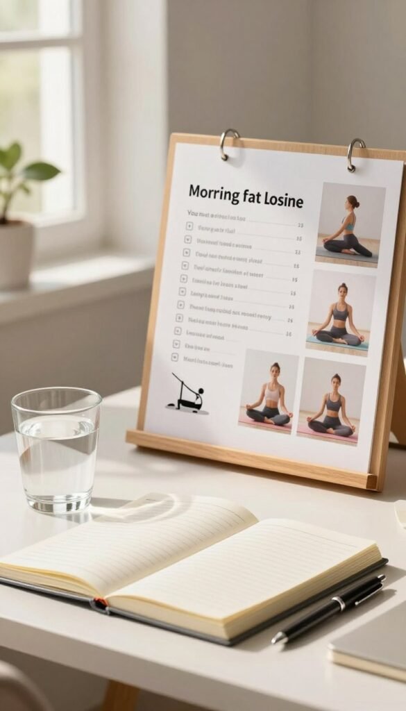 One-Page Morning Routine for Natural Fat Loss: Hydration, Movement, and Mindset